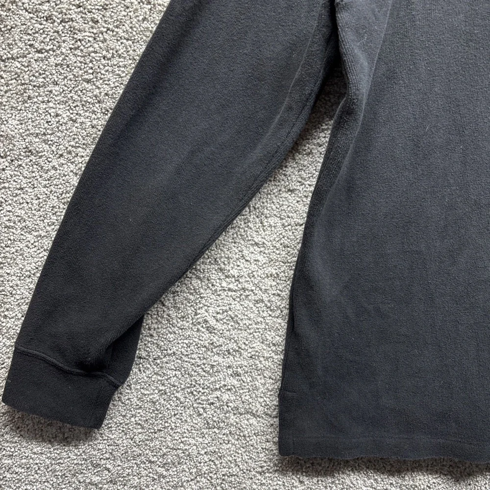 Vintage Y2K Polo Ralph Lauren Black 1/4 Zip Large Fleece Pullover USA 90s Preppy